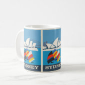 Vintages Sydney: Australien Reiseurlaub Kaffeetasse (Vorderseite Links)