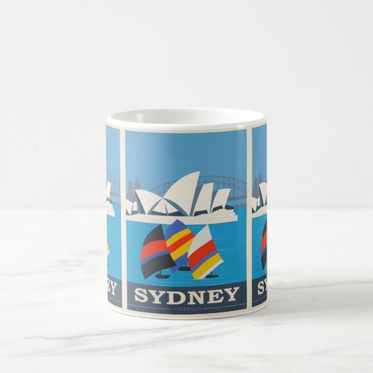 Vintages Sydney: Australien Reiseurlaub Kaffeetasse (Mittel)