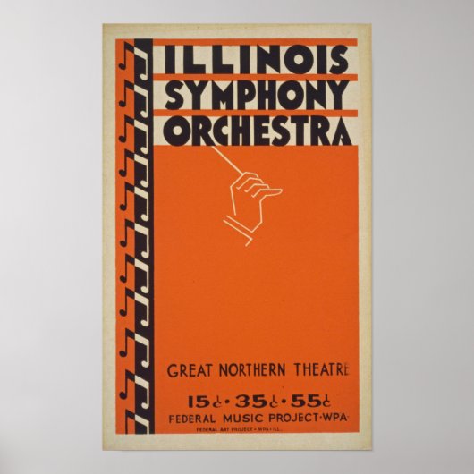 Vintages Symphonieorchester Poster (Vorne)