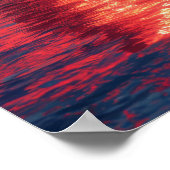 Vintages Synthwave Sailboat Poster (Ecke)