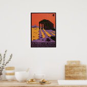 Vintages Syrien (Palmyra) und Libanon Poster (Küche)