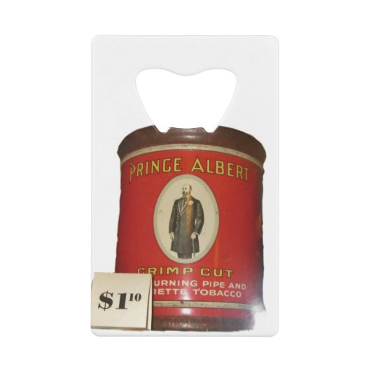 Vintages Tabak-Verpacken Geldkarten Flaschenöffner (Vorderseite)