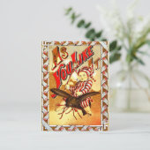 Vintages Tabaketikett mit Kinderrauchen Postkarte (Stehend Vorderseite)