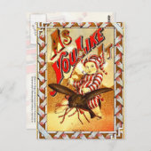 Vintages Tabaketikett mit Kinderrauchen Postkarte (Vorne/Hinten)