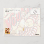 Vintages Tabaketikett mit Kinderrauchen Postkarte (Rückseite)