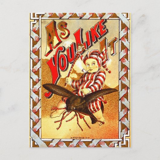 Vintages Tabaketikett mit Kinderrauchen Postkarte (Vorderseite)