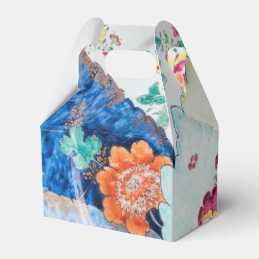 Vintages Tabakleder-Blumenmuster Geschenkschachtel (Rückseite)