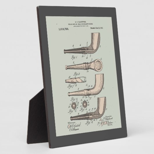 Vintages Tabakpatent Fotoplatte (Seite)