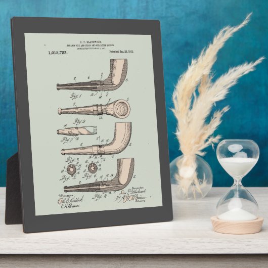 Vintages Tabakpatent Fotoplatte (Seite)