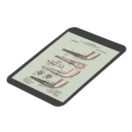 Vintages Tabakpatent Magnet (Linke Seite)