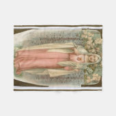 Vintages tadelloses Herz von Mary w/flowers Fleecedecke (Vorderseite (Horizontal))