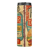 Vintages Tafelschild Diner Metal, Diner, Retro, v Thermosbecher (Rückseite)