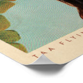 Vintages Tahiti-Inselmädchen Poster (Ecke)