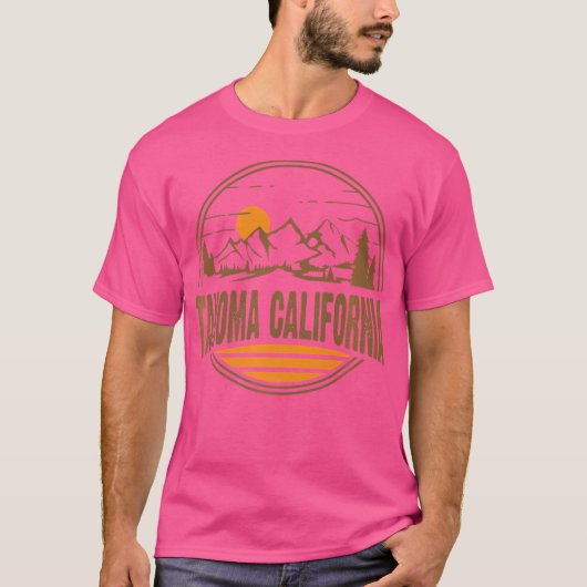 Vintages Tahoma California Bergwandern Souvenir T-Shirt (Vorderseite)