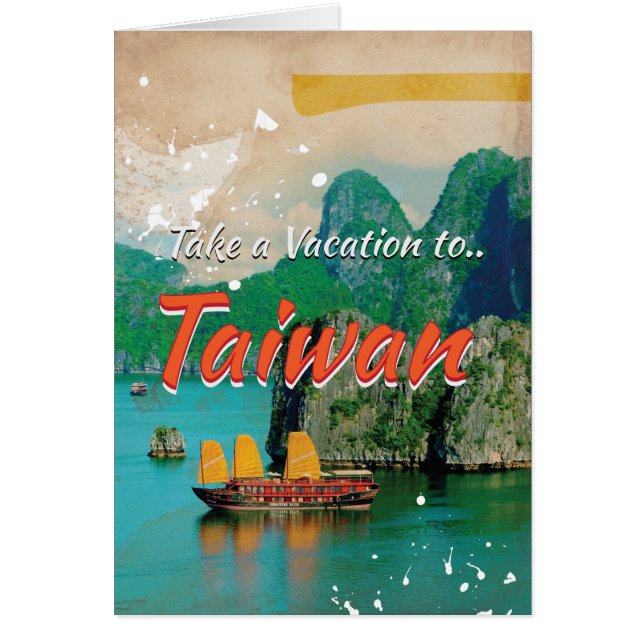Vintages Taiwan Reiseplakat (Vorne)