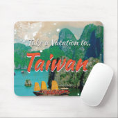 Vintages Taiwan Reiseplakat Mousepad (Mit Mouse)