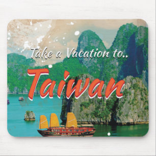 Vintages Taiwan Reiseplakat Mousepad