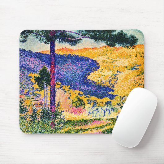 Vintages Tal mit Tannenmalerei Mousepad (Mit Mouse)