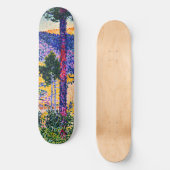 Vintages Tal mit Tannenmalerei Skateboard (Vorderseite)