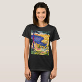 Vintages Tal mit Tannenmalerei T-Shirt (Vorne ganz)