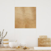 Vintages Tan Grunge Antiquitätenpapier Poster (Küche)