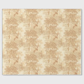 Vintages Tan Landschaftstoil mit Urnen und Spalten Geschenkpapier (Flach)