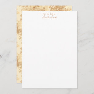 Vintages Tan Landschaftstoil mit Urnen und Spalten Mitteilungskarte