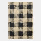 Vintages Tan und Black Buffalo Kariert Geschirrtuch (Vertikal)