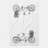 Vintages Tandem-Fahrrad Geschirrtuch (Vertikal)