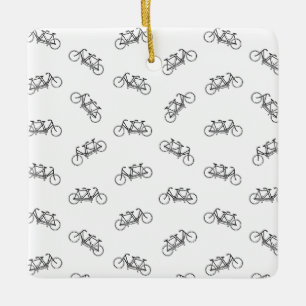 Vintages Tandem-Zweisitzer-Fahrrad-FARBE Keramikornament