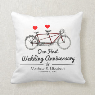 Vintages Tandemfahrrad-kundenspezifischer Kissen