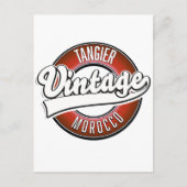 Vintages Tangier-Marokko-Logo Postkarte (Vorderseite)