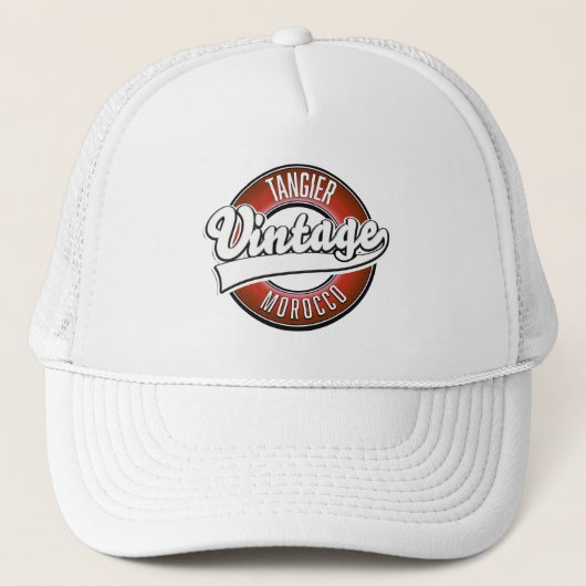 Vintages Tangier-Marokko-Logo Truckerkappe (Vorderseite)