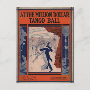 Vintages Tango-Buchcover Postkarte