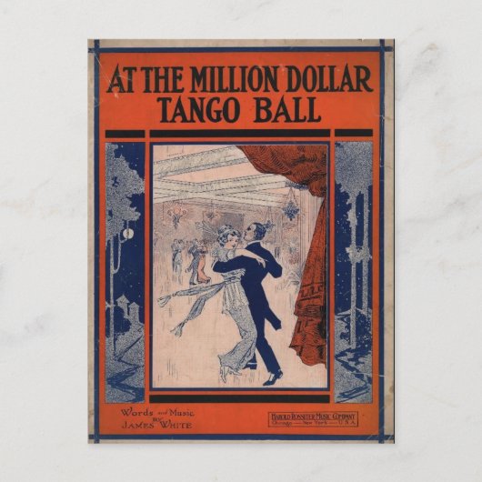 Vintages Tango-Buchcover Postkarte (Vorderseite)