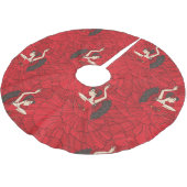 Vintages Tango Flamenco-Tanzmuster Polyester Weihnachtsbaumdecke (Schrägansicht)