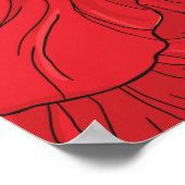 Vintages Tango Flamenco-Tanzmuster Poster (Ecke)