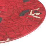 Vintages Tango Flamenco-Tanzmuster Schneidebrett (Ecke)