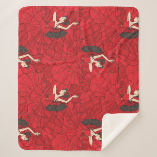 Vintages Tango Flamenco-Tanzmuster Sherpadecke