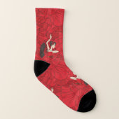 Vintages Tango Flamenco-Tanzmuster Socken (Links - Innen)