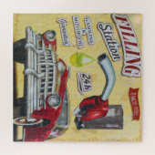 Vintages Tankstellenschild Puzzle (Horizontal)