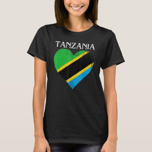 Vintages Tansania Flag Herzstück für Tansania T-Shirt