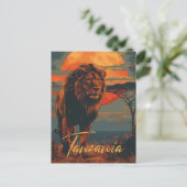 Vintages Tansania Travel Postkarte (Stehend Vorderseite)