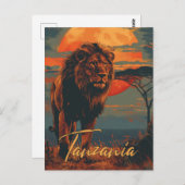 Vintages Tansania Travel Postkarte (Vorne/Hinten)