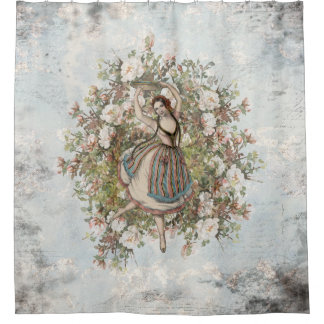 Vintages Tanzen-Sinti und Roma-Blumenmischung und Duschvorhang