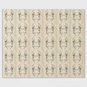 Vintages Tanzen Skeleton Spooky Gothic Geschenkpapier (Flach)