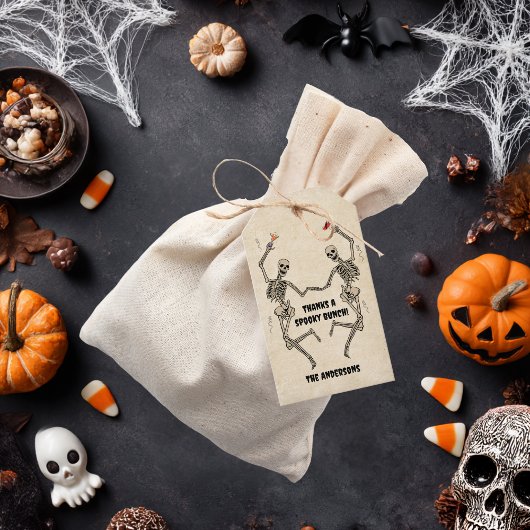 Vintages Tanzen Skeleton Spooky Gothic Halloween Geschenkanhänger