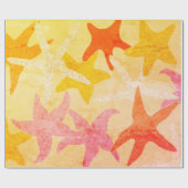 Vintages Tanzen-Starfish-Wrapping-Papier Geschenkpapier (Flach)