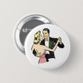 Vintages Tanzpaar Button (Vorne & Hinten)