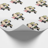 Vintages Tanzpaar Geschenkpapier (Ecke)